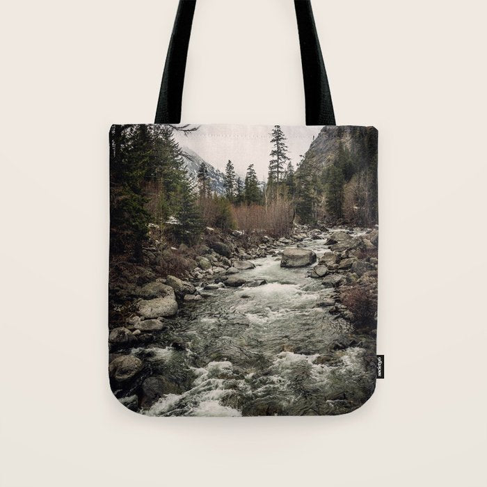Winter Begins - River Mountain Nature Photography Tote Bag Gallery Image 1