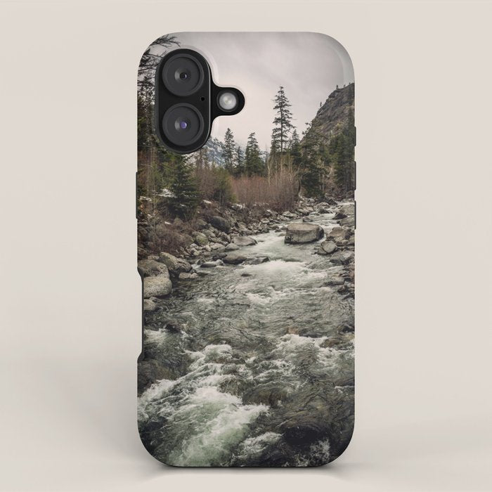 Winter Begins - River Mountain Nature Photography iPhone Case Gallery Image 1