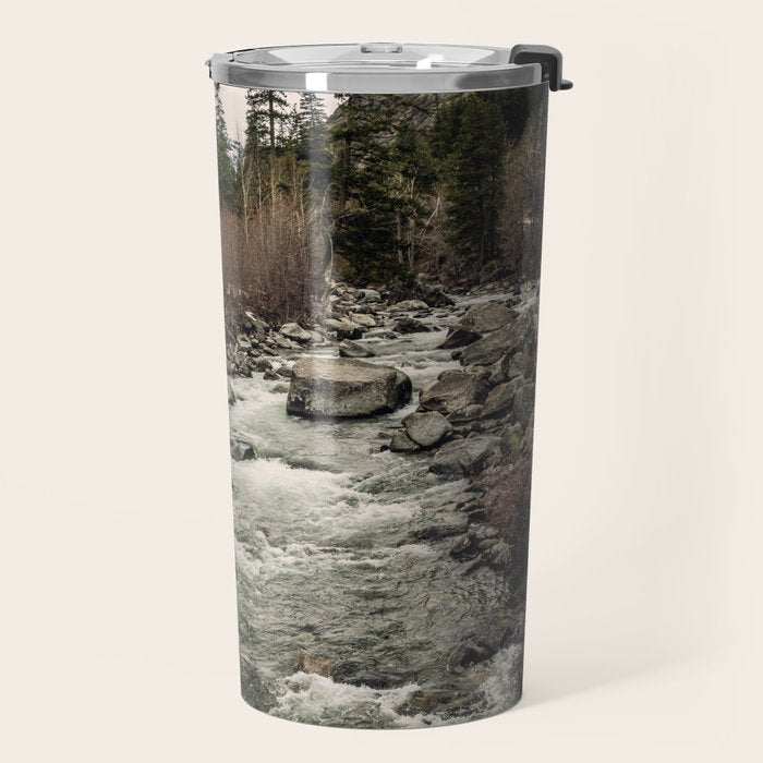 Winter Begins - River Mountain Nature Photography Travel Mug Gallery Image 2