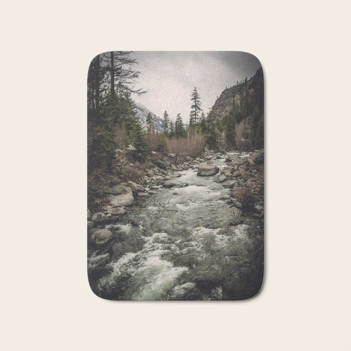 Winter Begins - River Mountain Nature Photography Bath Mat Gallery Image 1