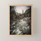 Winter Begins - River Mountain Nature Photography Mini Art Print Gallery Image 1