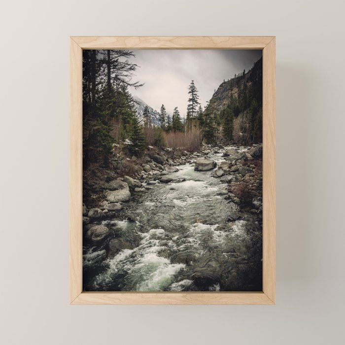 Winter Begins - River Mountain Nature Photography Mini Art Print Gallery Image 1