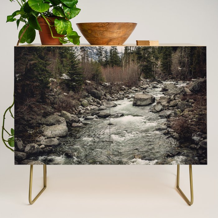 Winter Begins - River Mountain Nature Photography Credenza Gallery Image 1