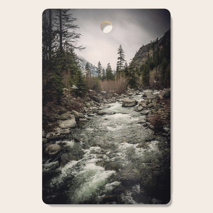 Winter Begins - River Mountain Nature Photography Cutting Board Gallery Image 1