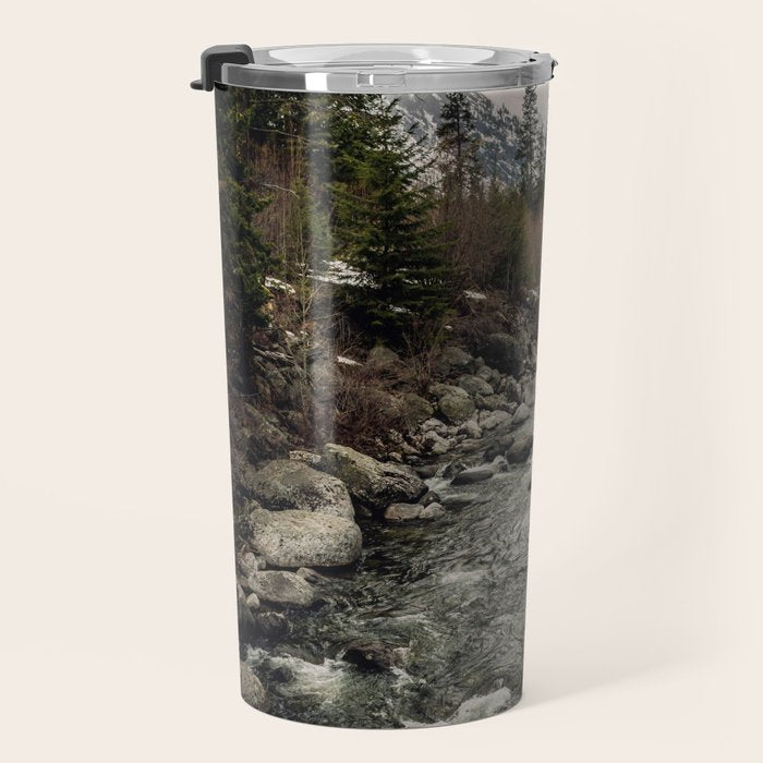 Winter Begins - River Mountain Nature Photography Travel Mug Gallery Image 3