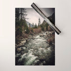 Winter Begins - River Mountain Nature Photography Wrapping Paper Gallery Image 1