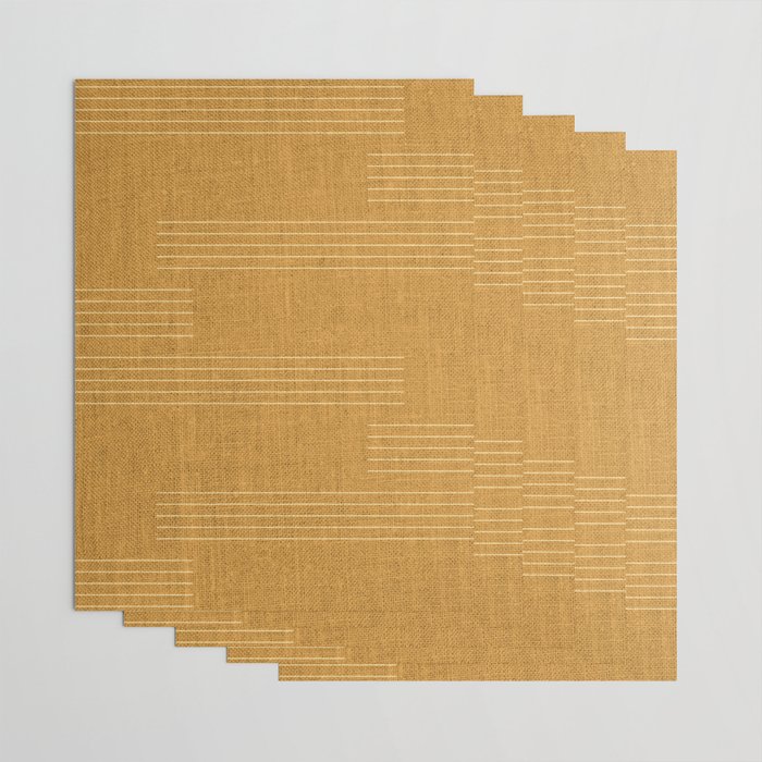 Minimal, Fine Stripe, Pattern, in Yellow Wrapping Paper Gallery Image 3