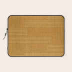Minimal, Fine Stripe, Pattern, in Yellow Laptop Sleeve Gallery Image 1