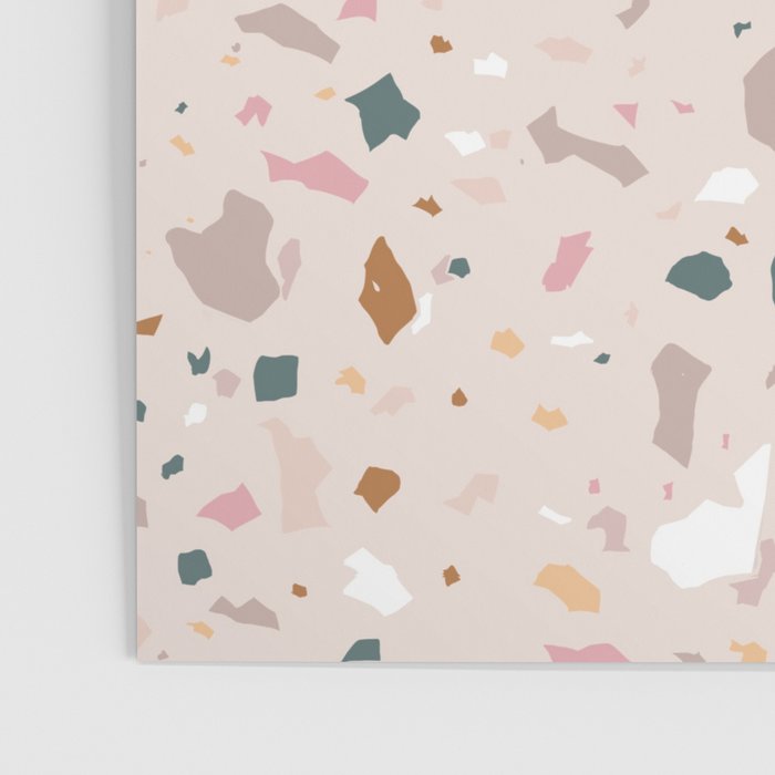 Terrazzo Milenial Pink Rose Quartz Poster Gallery Image 3