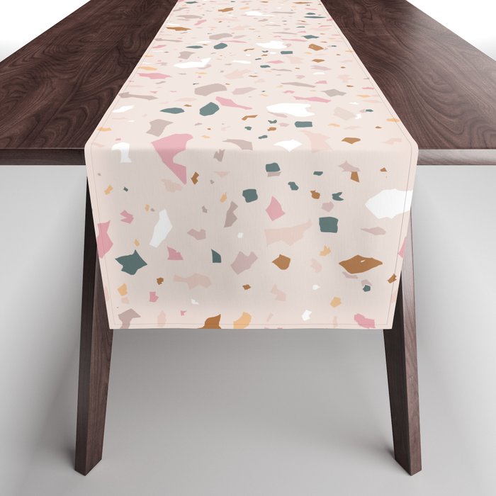 Terrazzo Milenial Pink Rose Quartz Table Runner Gallery Image 1