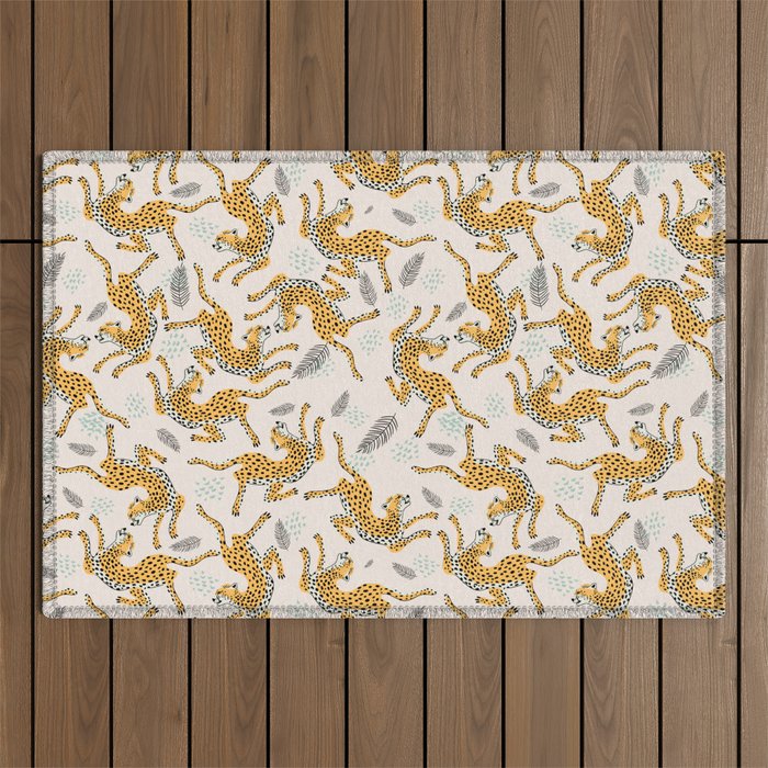 Bohemian jungle cats Outdoor Rug Gallery Image 1
