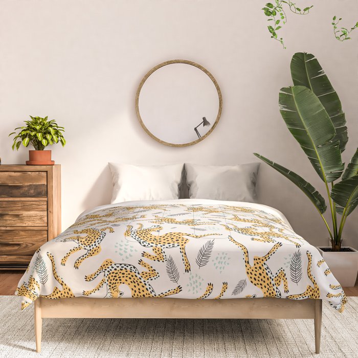 Bohemian jungle cats Comforter Gallery Image 3