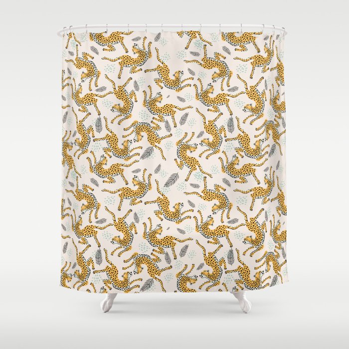 Bohemian jungle cats Shower Curtain Gallery Image 1