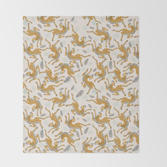 Bohemian jungle cats Throw Blanket Gallery Image 2