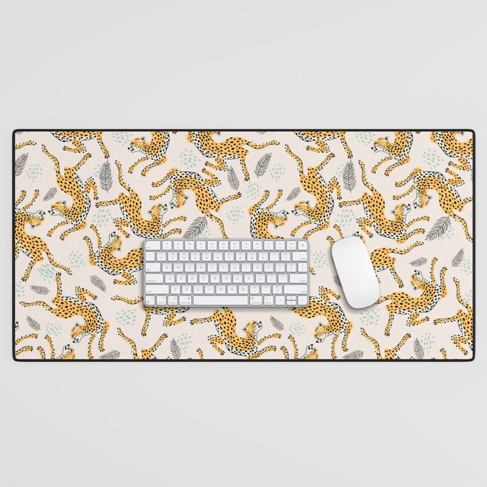 Bohemian jungle cats Desk Mat Gallery Image 1