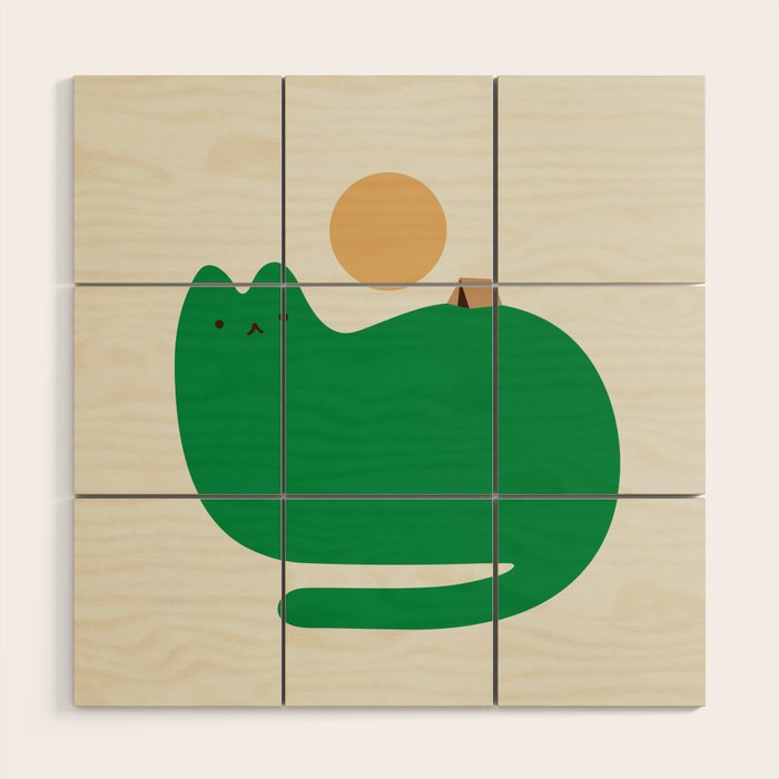 Cat Landscape 118A: Purrfect Campsite A Wood Wall Art Gallery Image 1