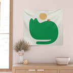 Cat Landscape 118A: Purrfect Campsite A Wall Tapestry Gallery Image 2