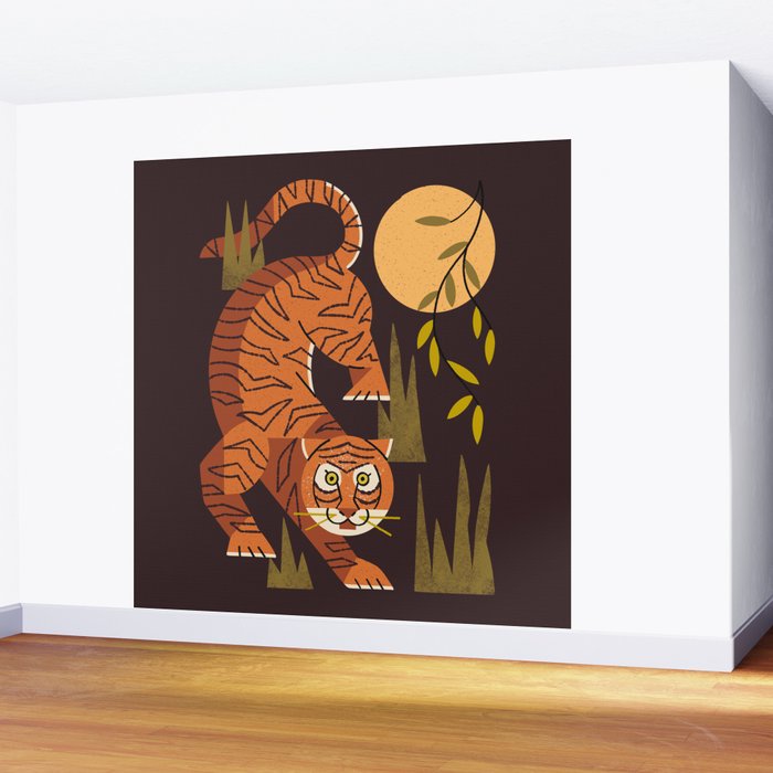 Tiger Moon Wall Mural Gallery Image 2