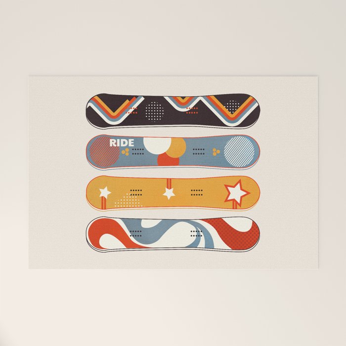 Retro Snowboards  Welcome Mat Gallery Image 1