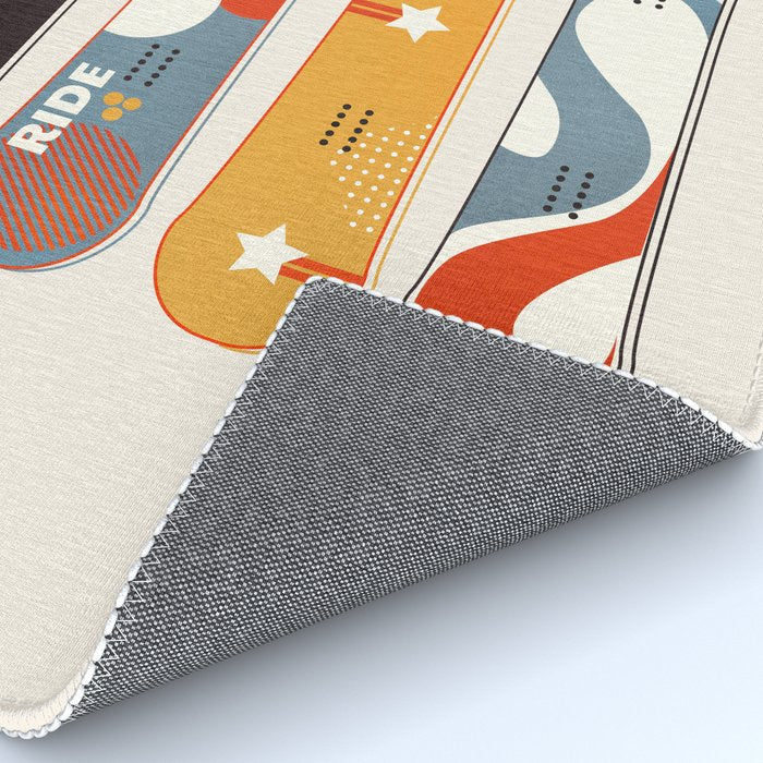 Retro Snowboards  Rug Gallery Image 4