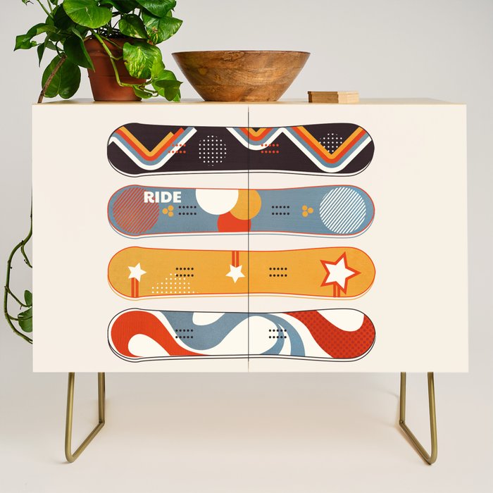 Retro Snowboards  Credenza Gallery Image 1