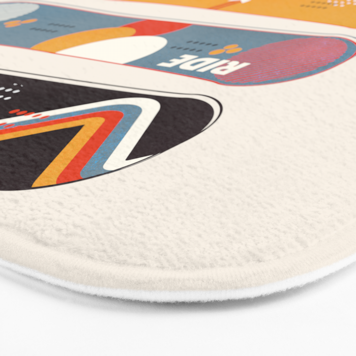 Retro Snowboards  Bath Mat Gallery Image 3