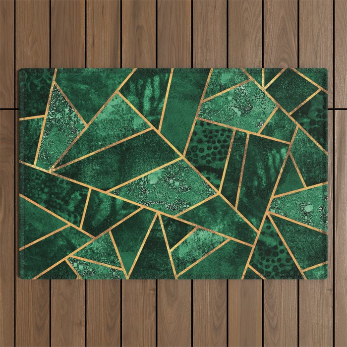 Deep Emerald Outdoor Rug Gallery Image 1