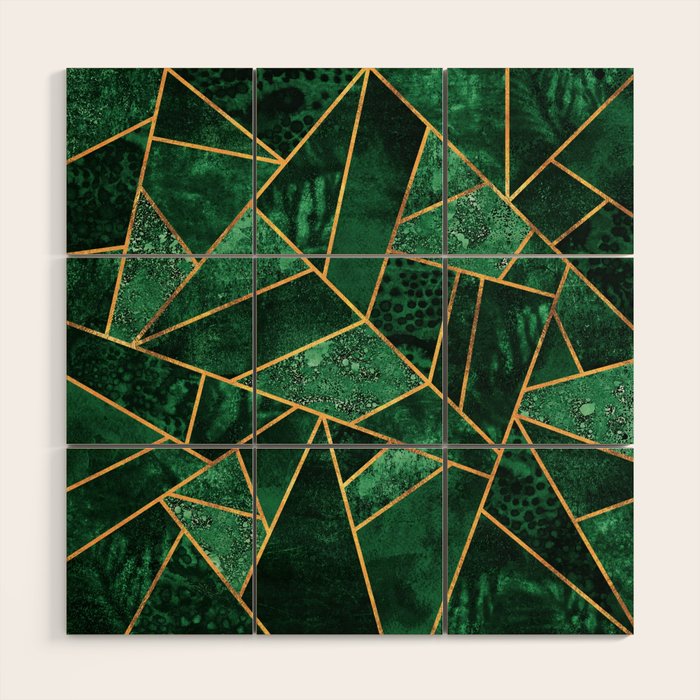 Deep Emerald Wood Wall Art Gallery Image 1