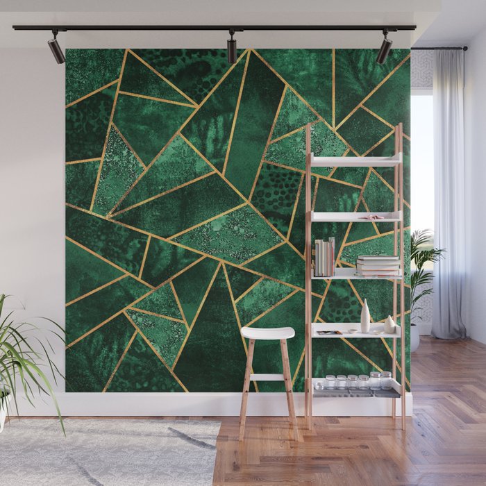 Deep Emerald Wall Mural Gallery Image 1