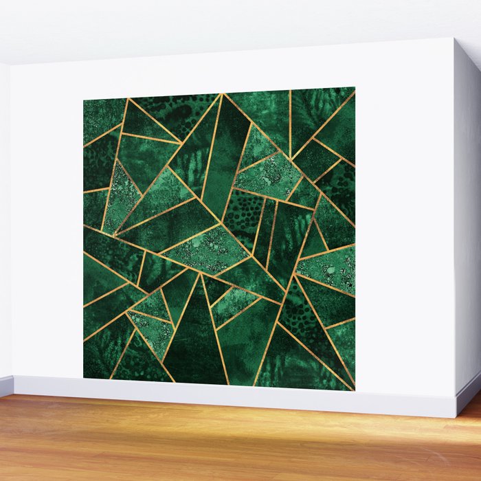 Deep Emerald Wall Mural Gallery Image 2