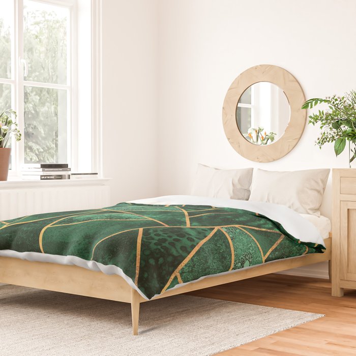 Deep Emerald Duvet Cover Gallery Image 2