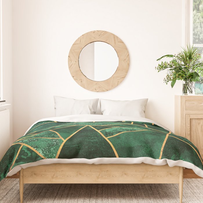 Deep Emerald Duvet Cover Gallery Image 3