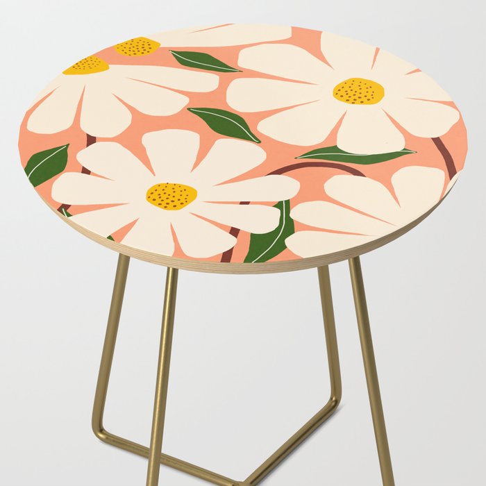 Wild Daisies - peach Side Table Gallery Image 2