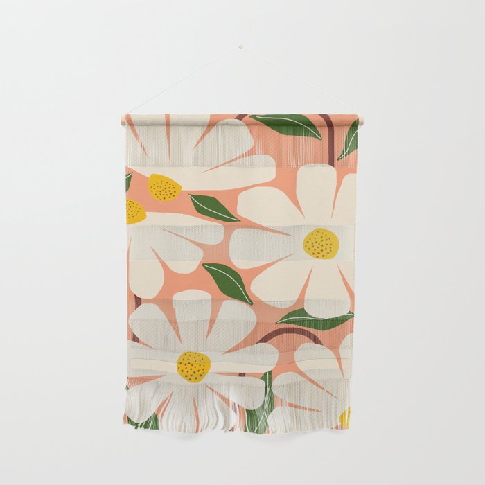 Wild Daisies - peach Wall Hanging Gallery Image 1