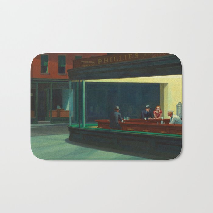 Nighthawks by Edward Hopper Bath Mat Gallery Image 1