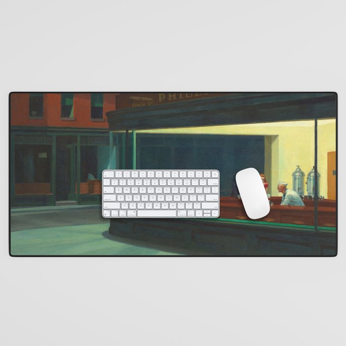 Nighthawks by Edward Hopper Desk Mat Gallery Image 1
