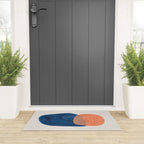 'Twins' Minimalist Modern Mid Century Colorful Navy Blue Tan Shapes by Ejaaz Haniff Welcome Mat Gallery Image 3