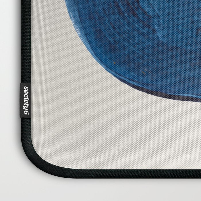 'Twins' Minimalist Modern Mid Century Colorful Navy Blue Tan Shapes by Ejaaz Haniff Laptop Sleeve Gallery Image 3