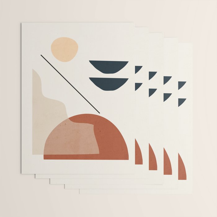 Minimal Abstract Shapes 4 Wrapping Paper Gallery Image 3