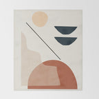 Minimal Abstract Shapes 4 Throw Blanket Gallery Image 2