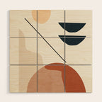 Minimal Abstract Shapes 4 Wood Wall Art Gallery Image 1