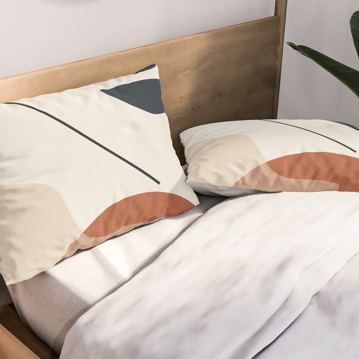 Minimal Abstract Shapes 4 Pillow Sham Gallery Image 2