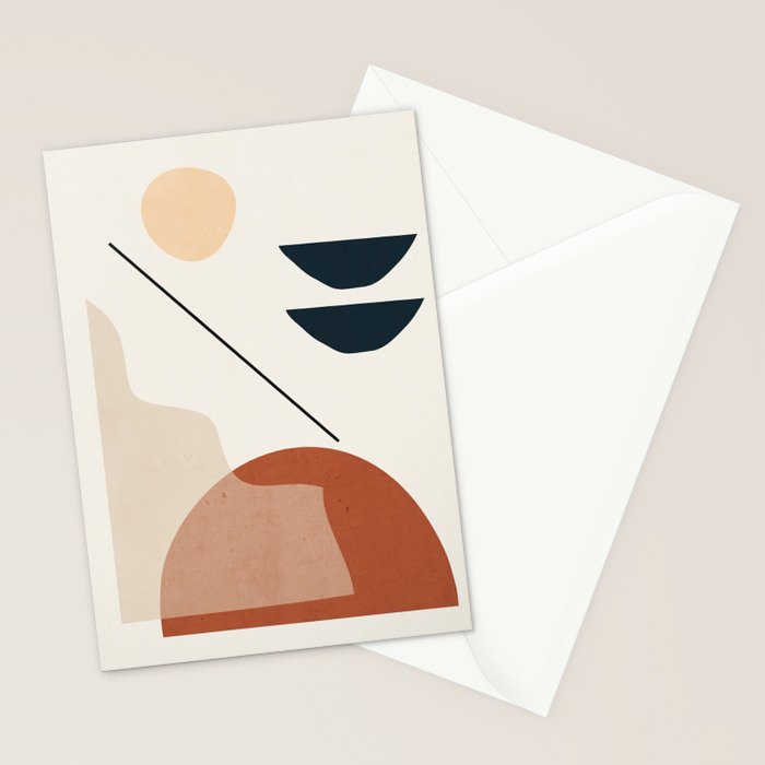 Minimal Abstract Shapes 4 Stationery Card Gallery Image 2