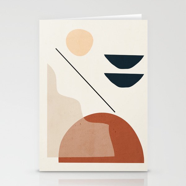 Minimal Abstract Shapes 4 Stationery Card Gallery Image 1