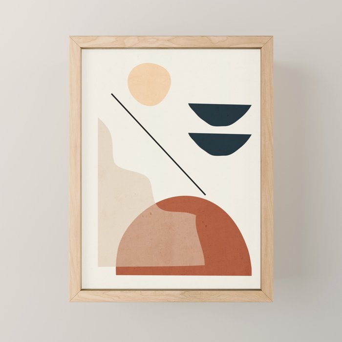 Minimal Abstract Shapes 4 Mini Art Print Gallery Image 1