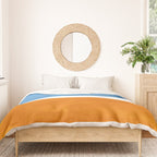 Rothko Minimalist Abstract Mid Century Color Black Square Periwinkle Yellow Ochre Duvet Cover Gallery Image 3
