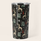Deer in the snowy night Travel Mug Gallery Image 1