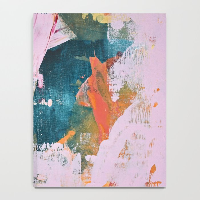 The Sword in the Stone: a vibrant abstract painting in blues pink and yellow by Alyssa Hamilton Art  Notebook Gallery Image 4