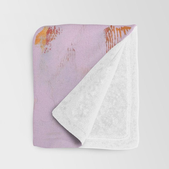 The Sword in the Stone: a vibrant abstract painting in blues pink and yellow by Alyssa Hamilton Art  Throw Blanket Gallery Image 3