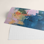 The Sword in the Stone: a vibrant abstract painting in blues pink and yellow by Alyssa Hamilton Art  Wrapping Paper Gallery Image 2